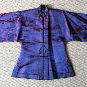 Exquisite Vintage Chinese Brocade Kimono-Style Jacket - Timeless Elegance!